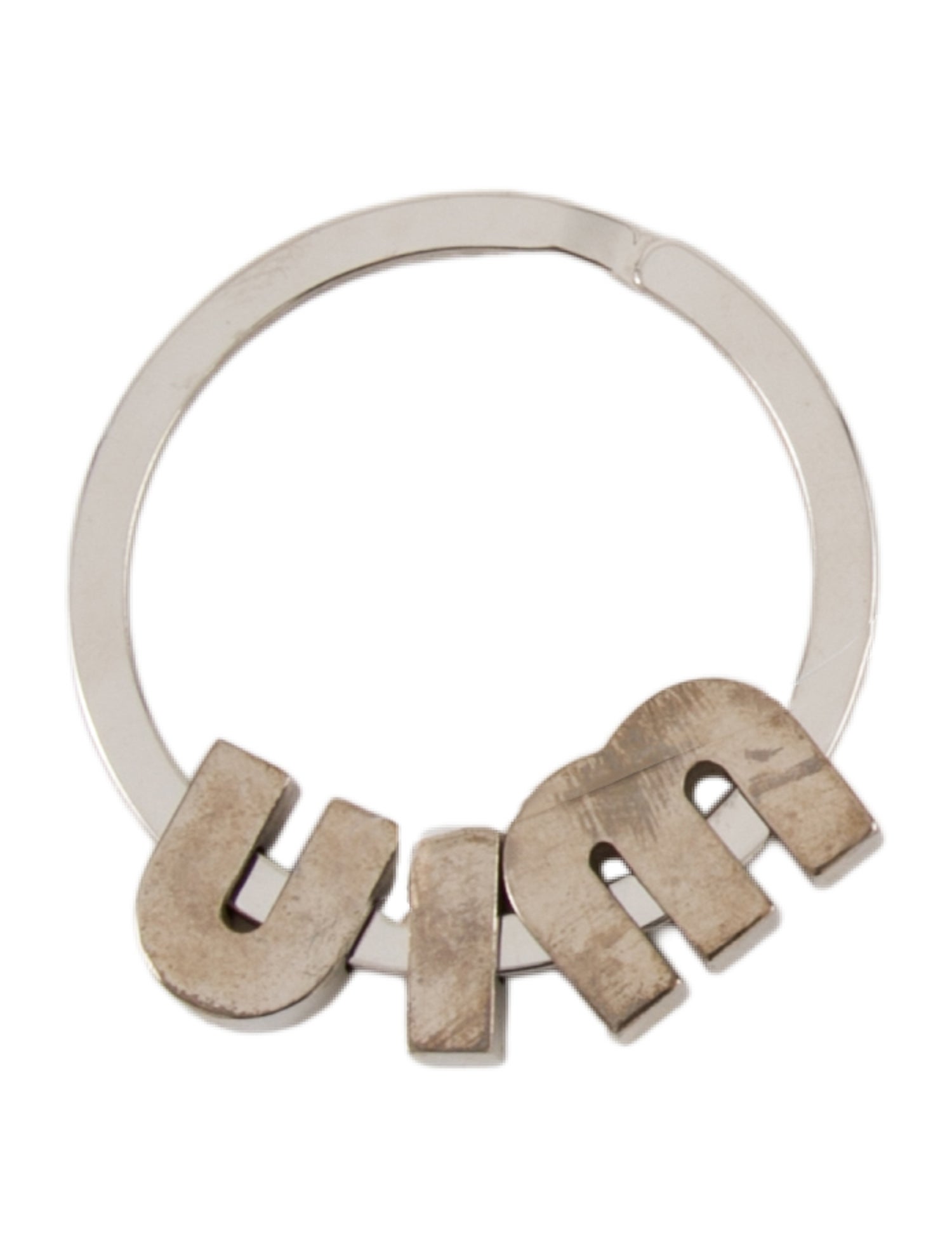 Miu Miu Logo Charm Keychain