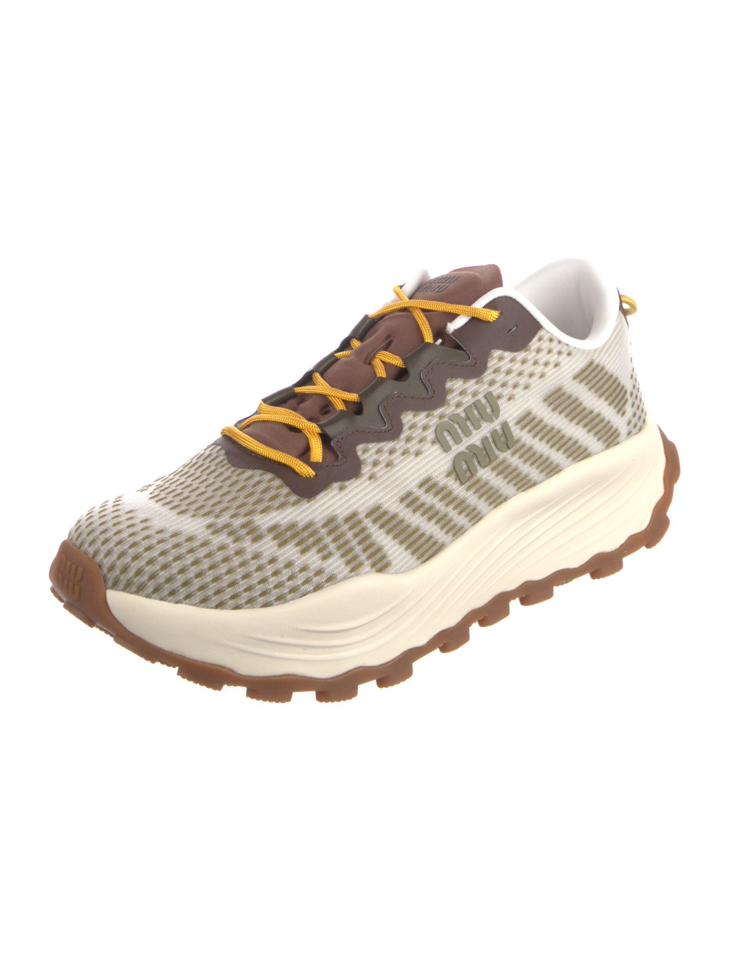 Miu Miu Mesh Printed Sneakers w/ Tags