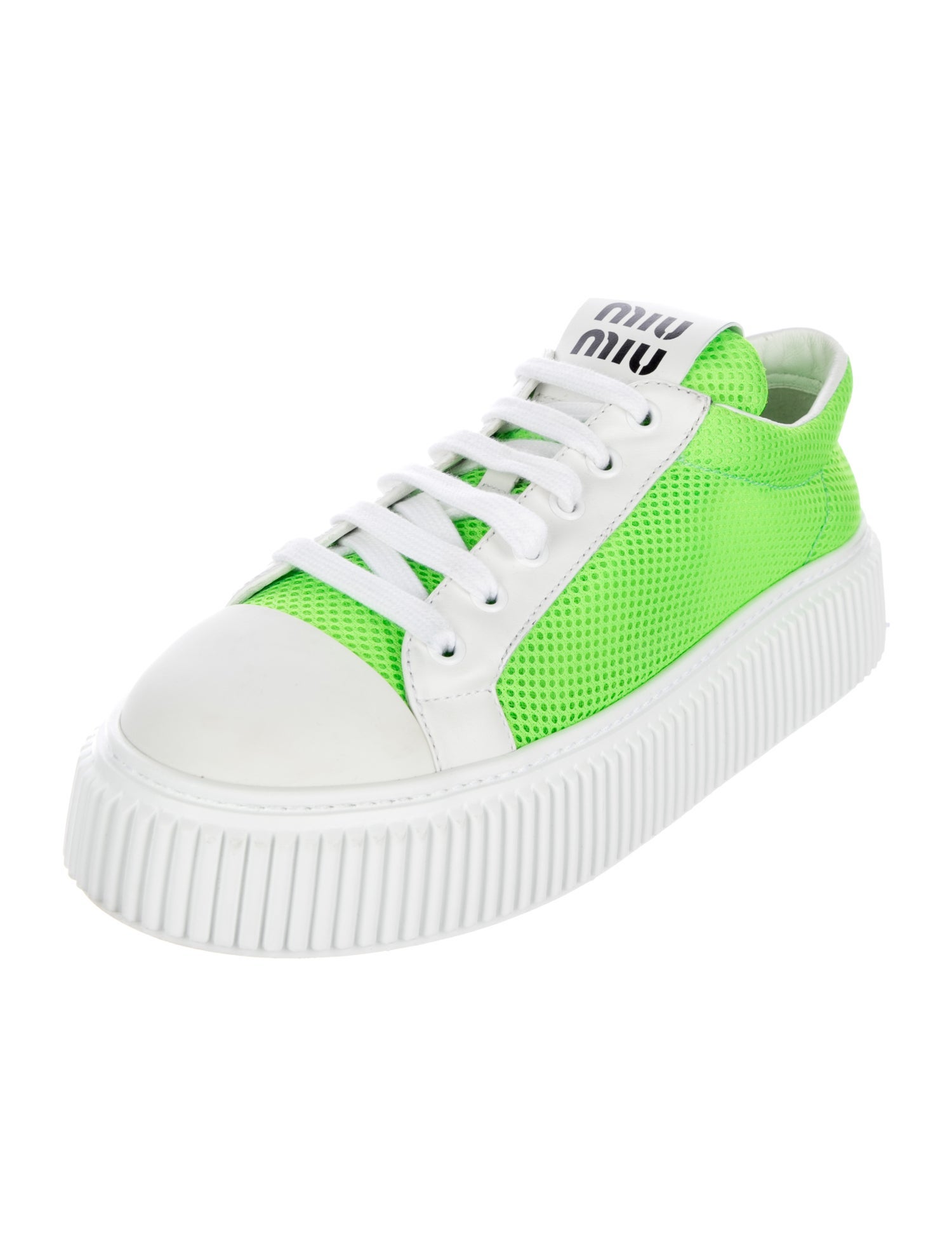 Miu Miu Mesh Colorblock Pattern Sneakers