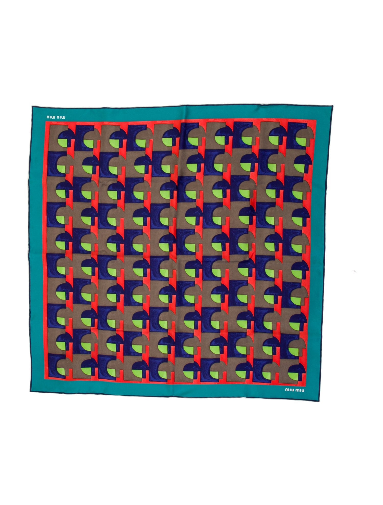 Miu Miu Silk Printed Scarf w/ Tags