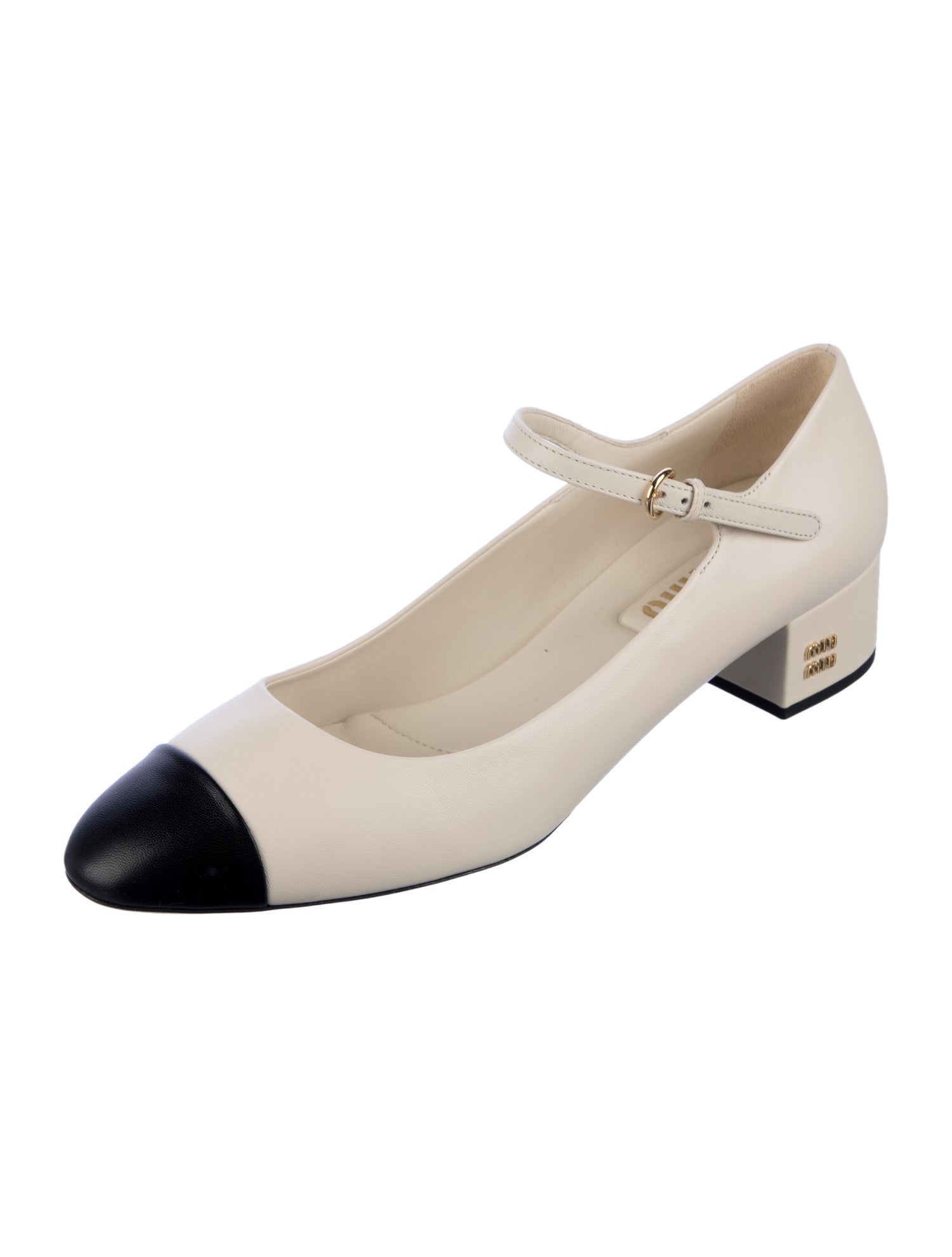 Miu Miu Leather Colorblock Pattern Pumps