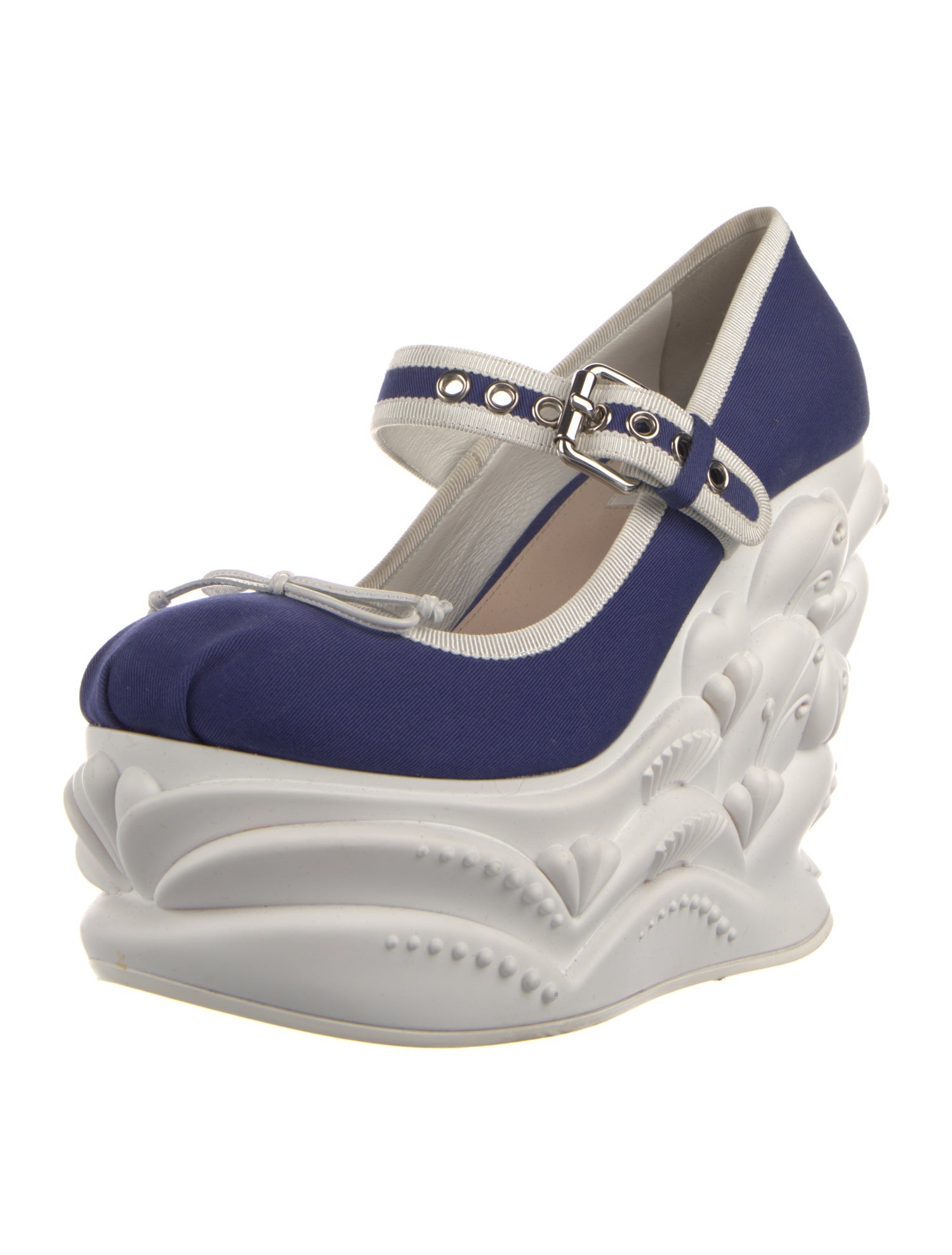 Miu Miu Satin Colorblock Pattern Pumps