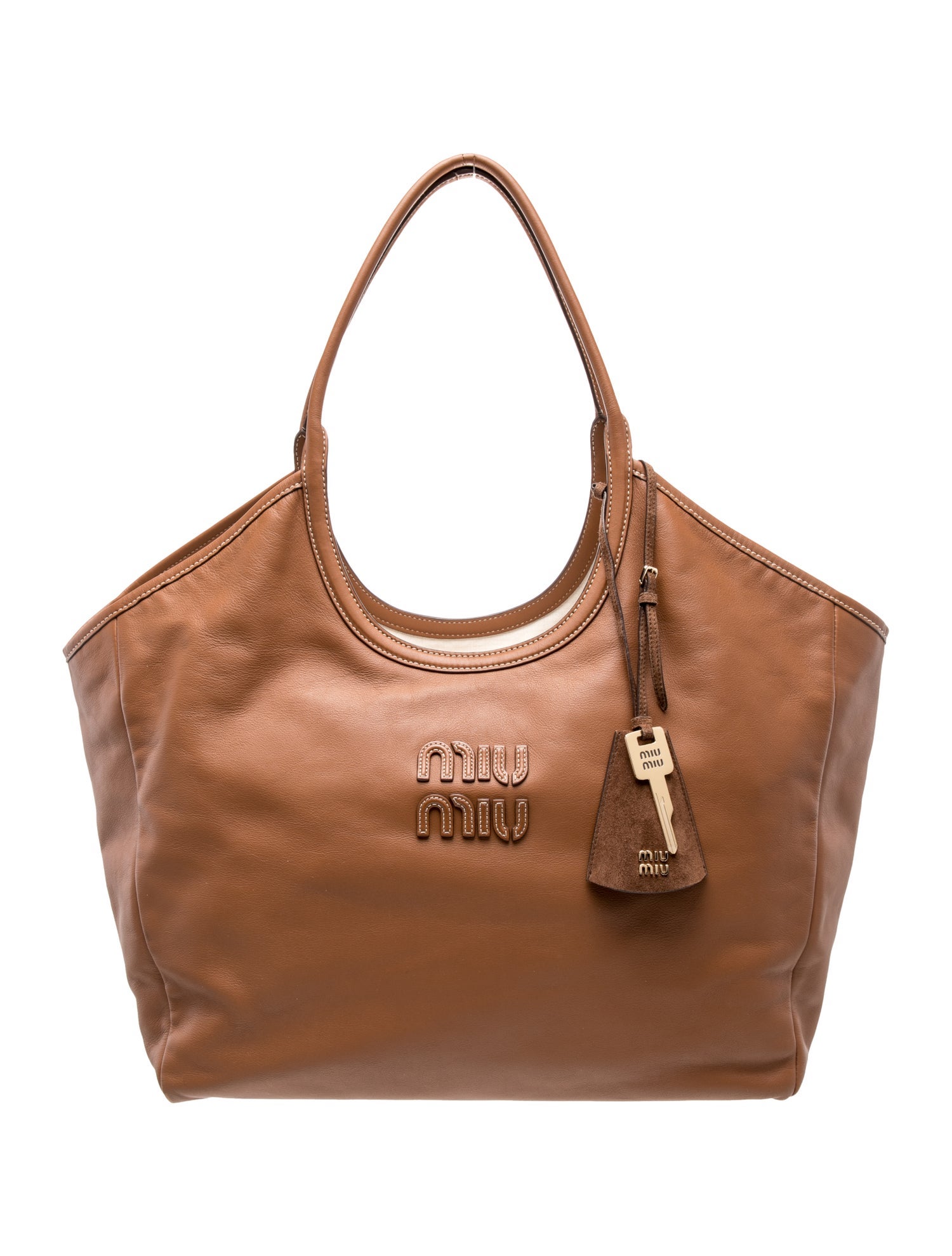 Miu Miu Leather Shoulder Bag Large