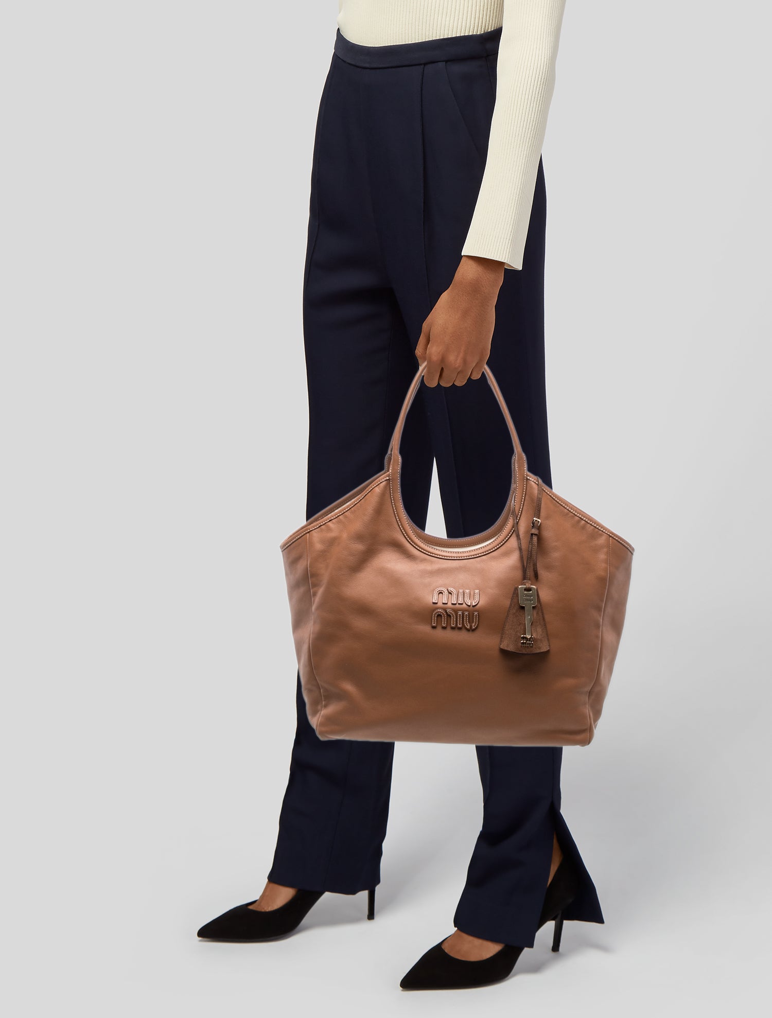 Miu Miu Leather Shoulder Bag Large