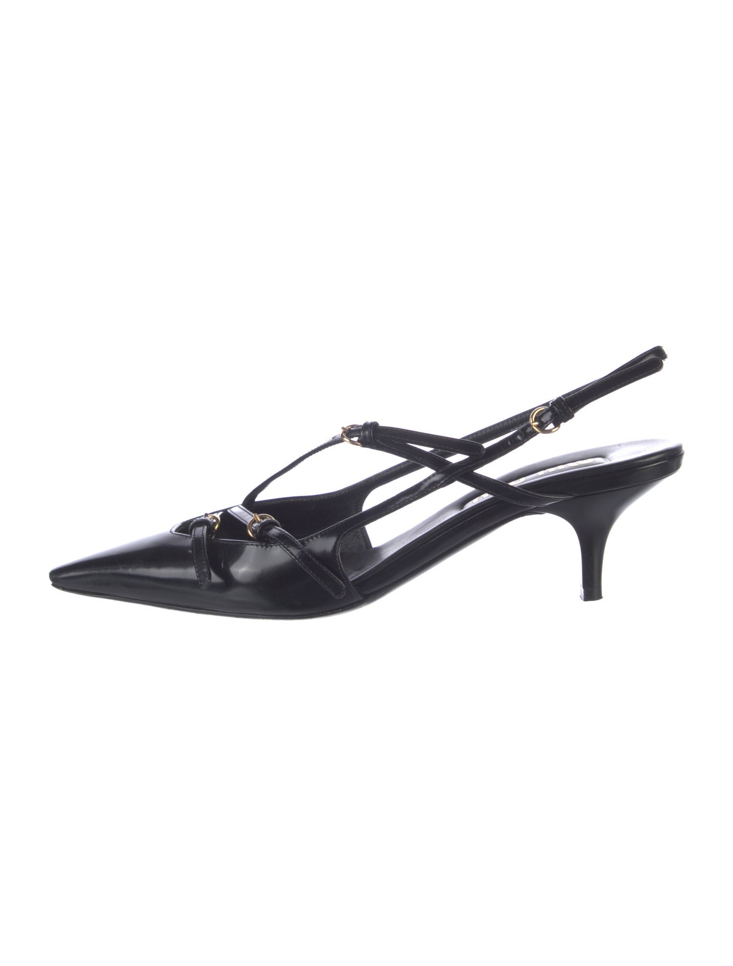 Miu Miu Patent Leather Slingback Pumps