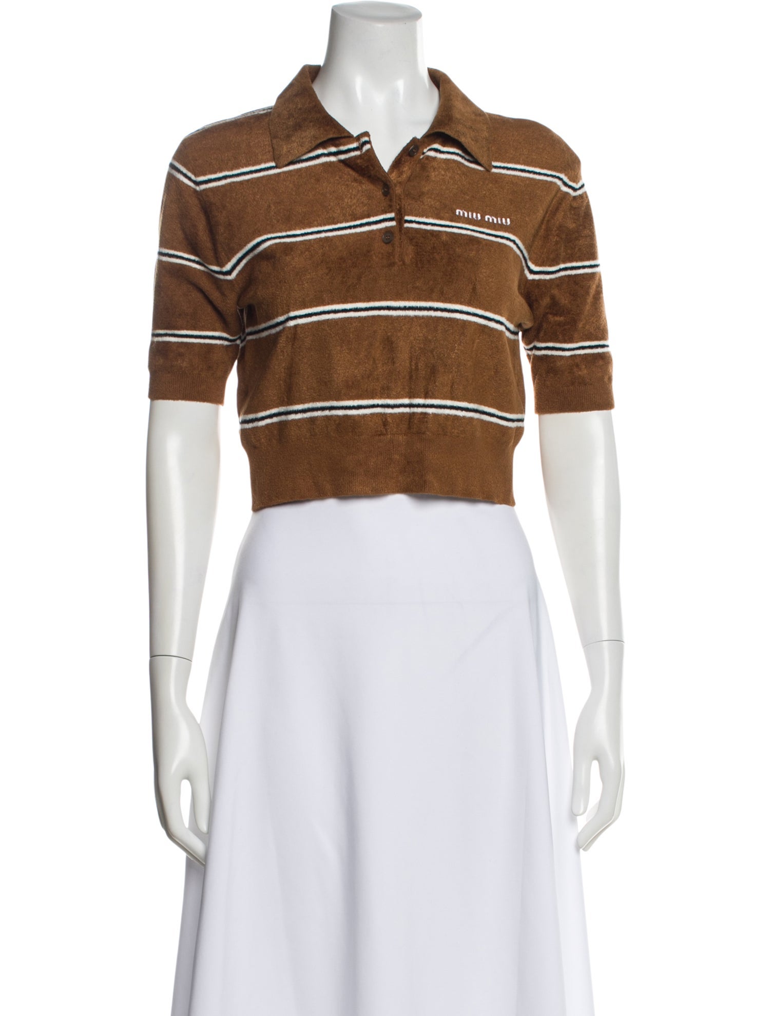 Miu Miu 2025 Velour Crop Top