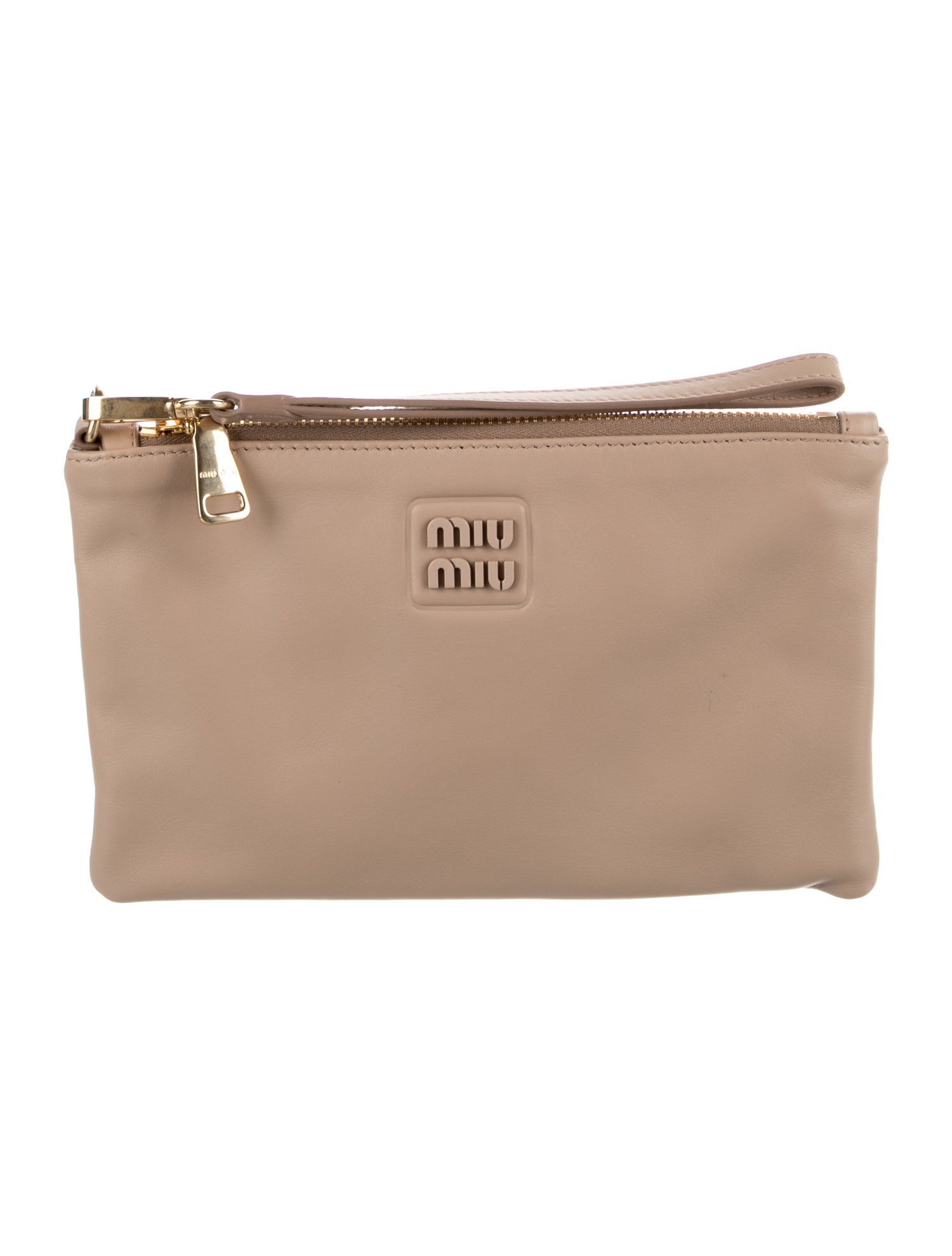 Miu Miu Leather Nappa Wristlet Clutch