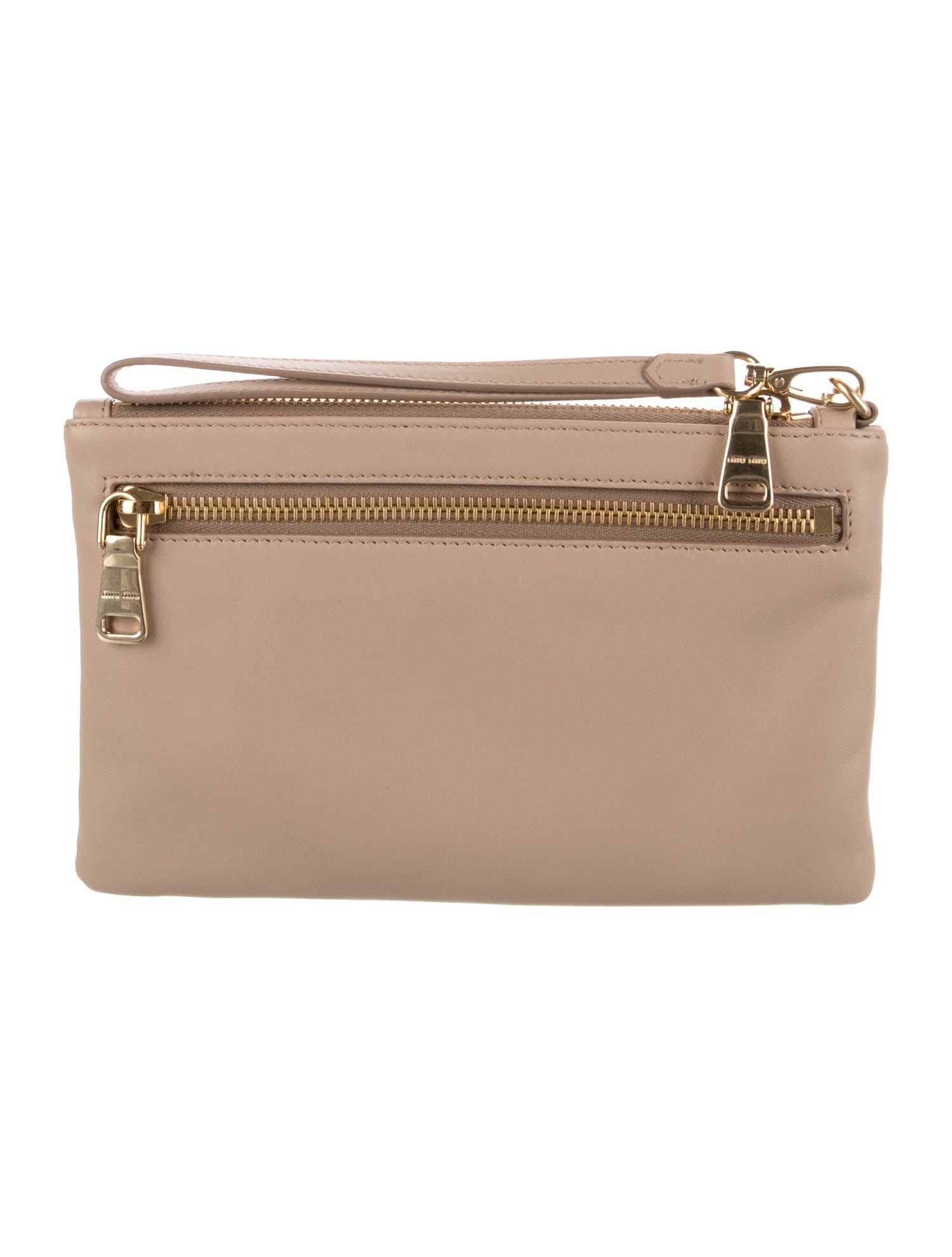 Miu Miu Leather Nappa Wristlet Clutch