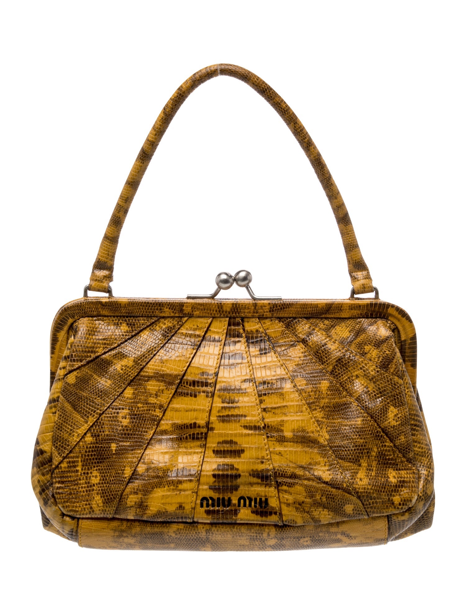 Miu Miu Embossed Leather Top Handle Bag