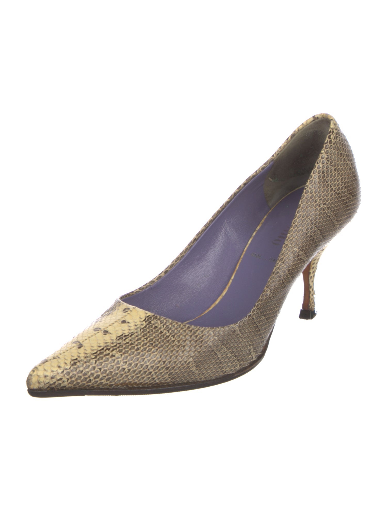 Miu Miu Snakeskin Animal Print Pumps
