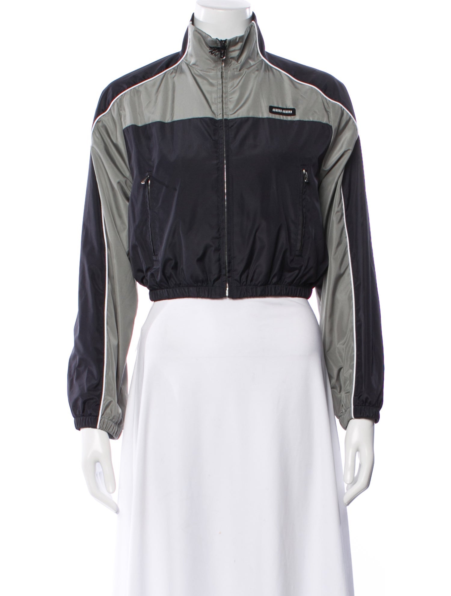 Miu Miu 2025 Colorblock Pattern Bomber Jacket w/ Tags