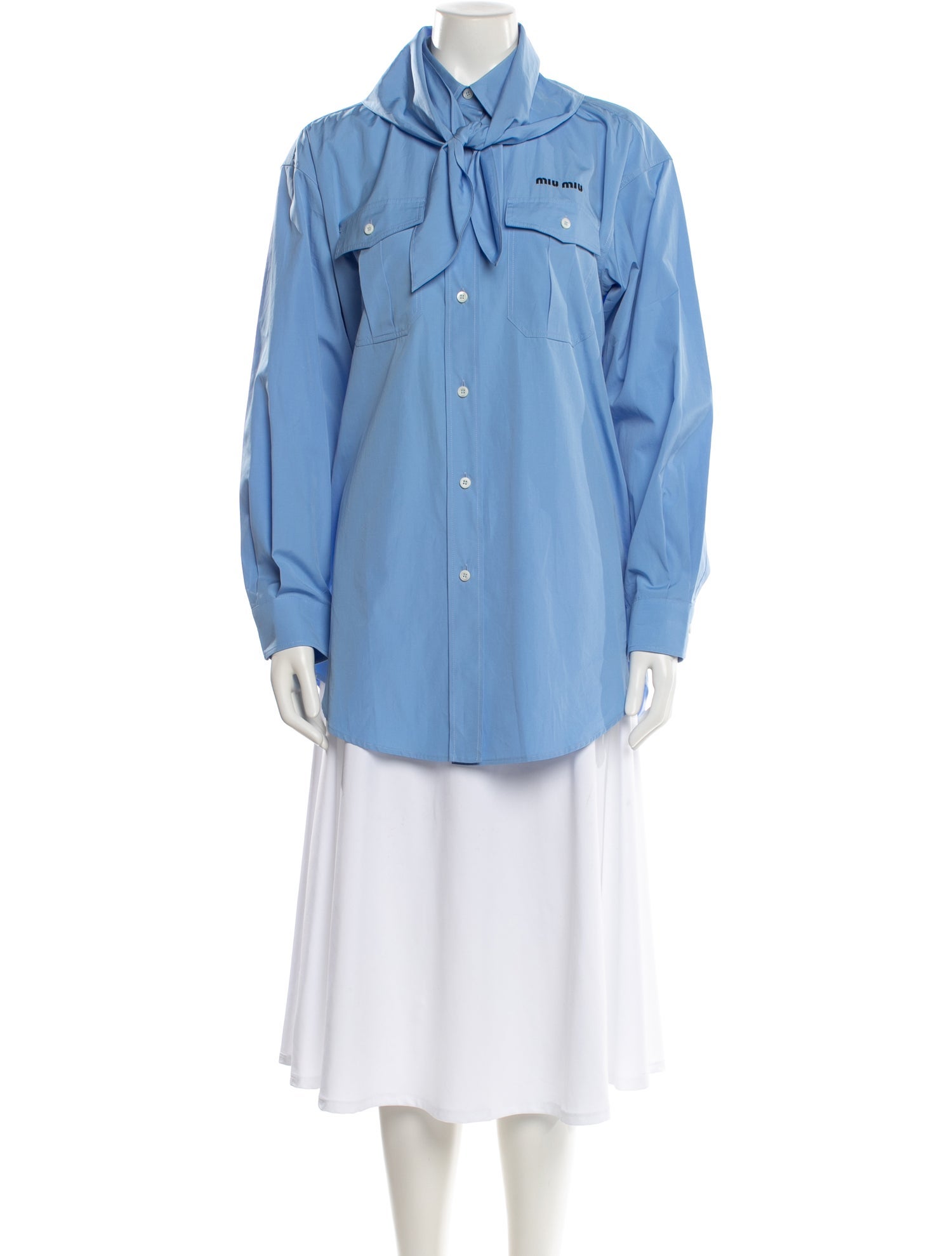 Miu Miu 2025 Tie Neck Blouse w/ Tags