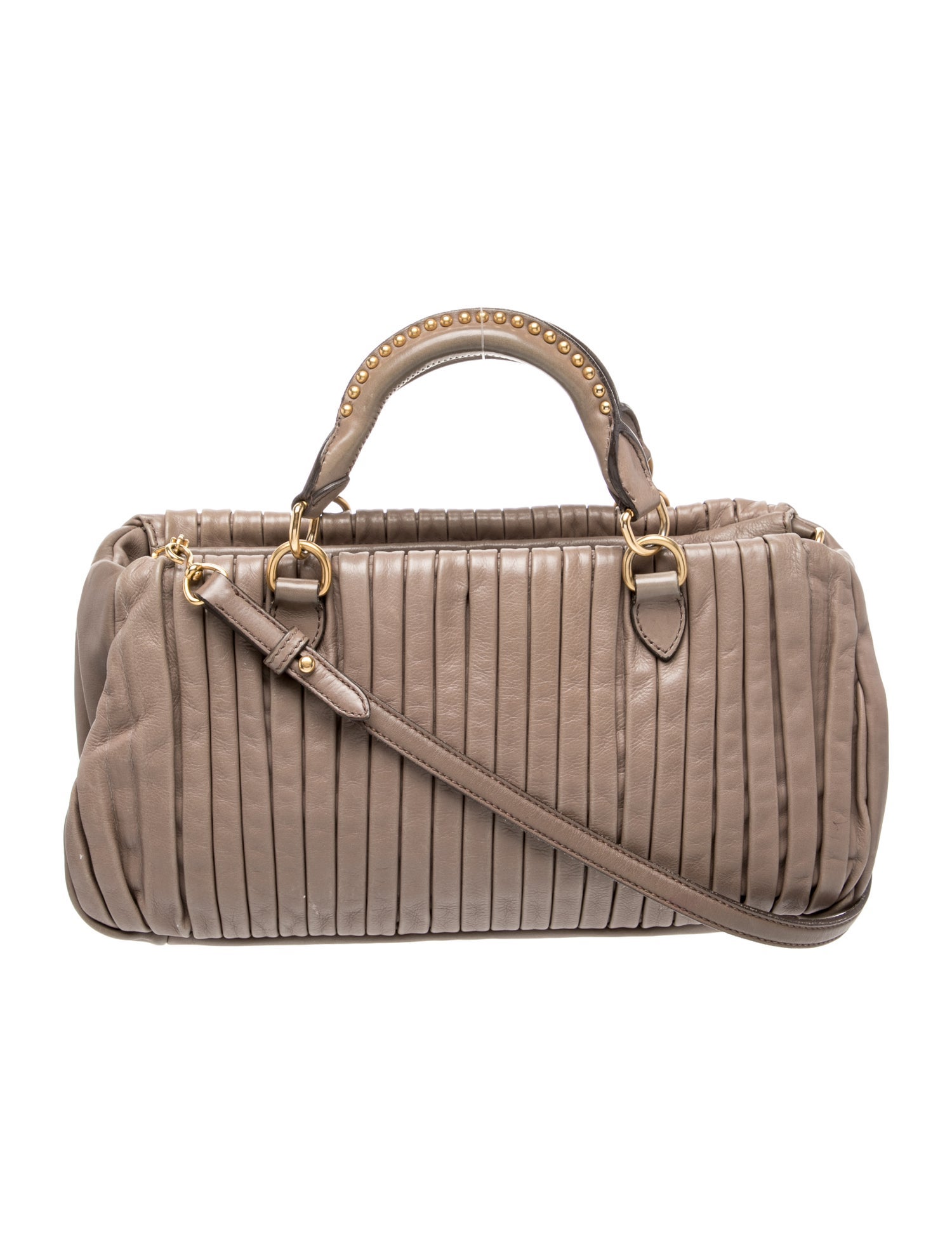 Miu Miu Leather Top Handle Bag