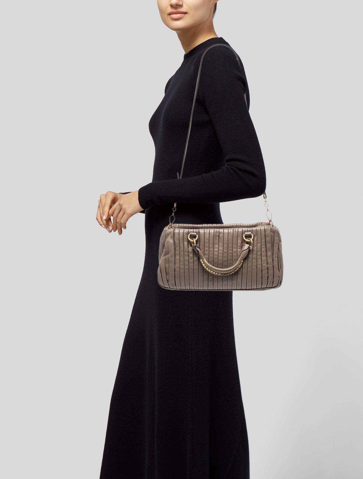 Miu Miu Leather Top Handle Bag