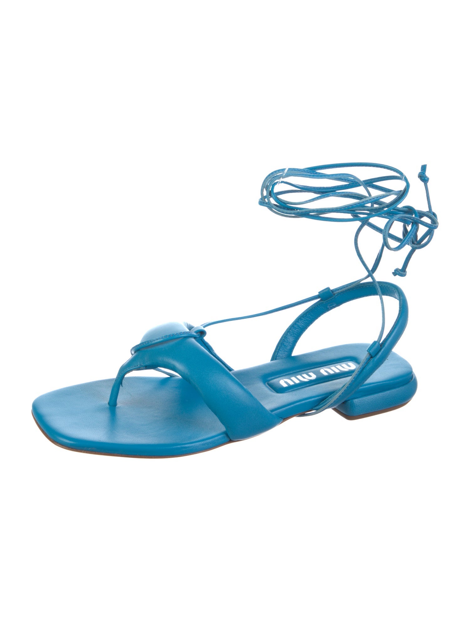 Miu Miu Leather Gladiator Sandals w/ Tags