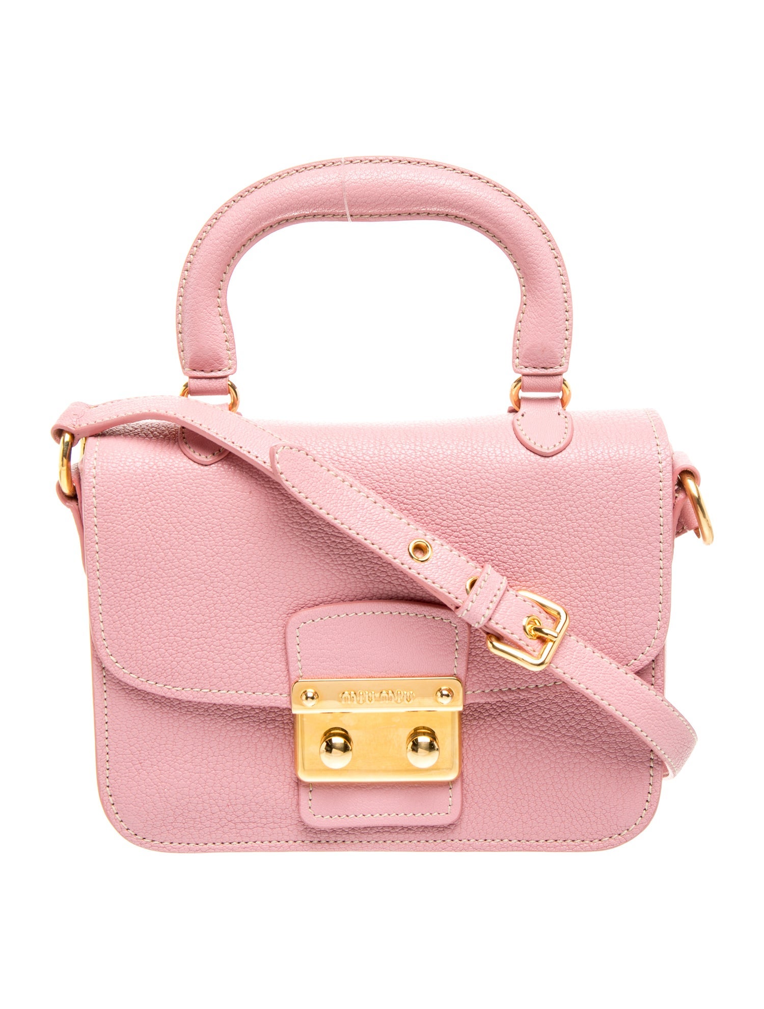 Miu Miu Leather Top Handle Bag