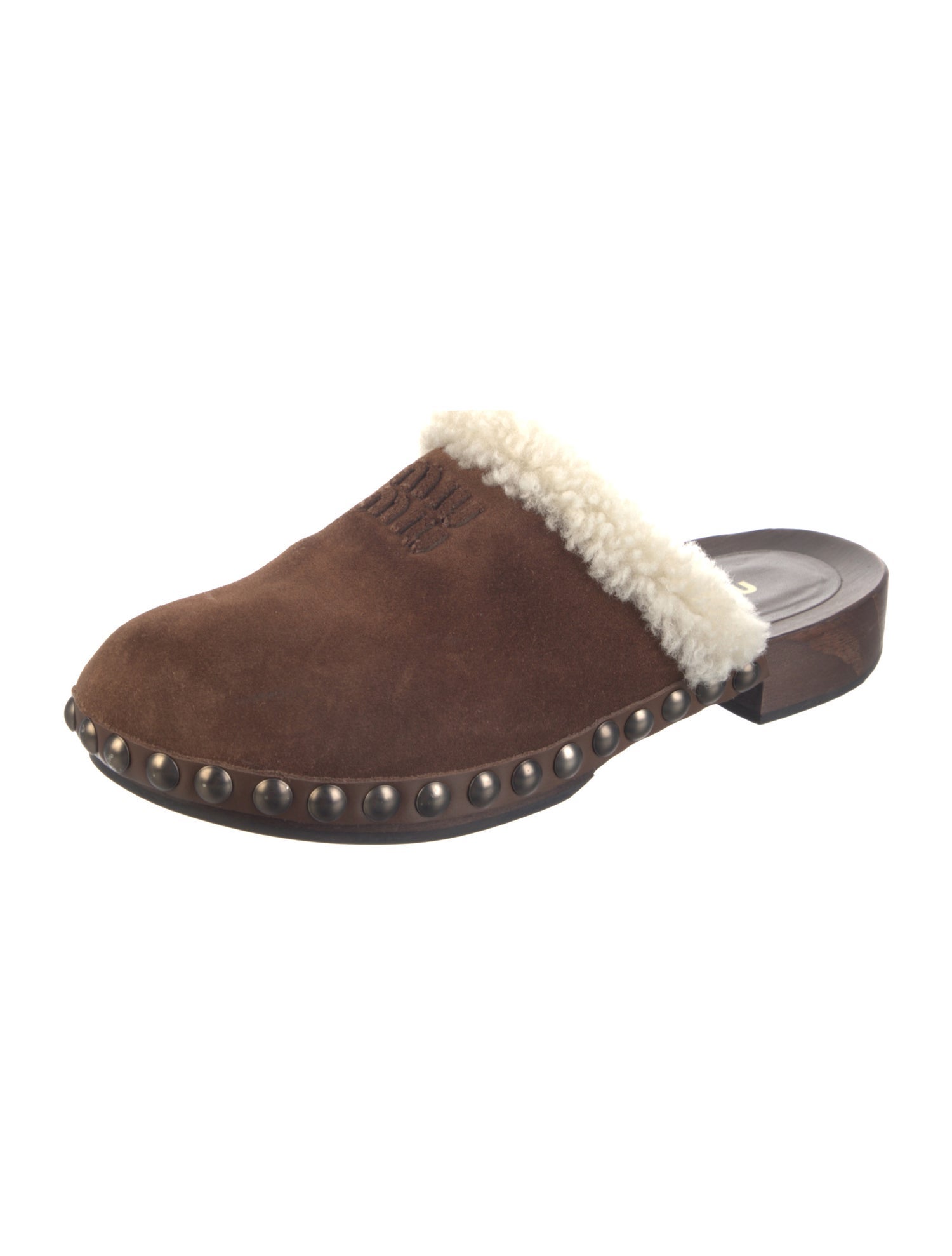 Miu Miu Moccasters Suede Mules