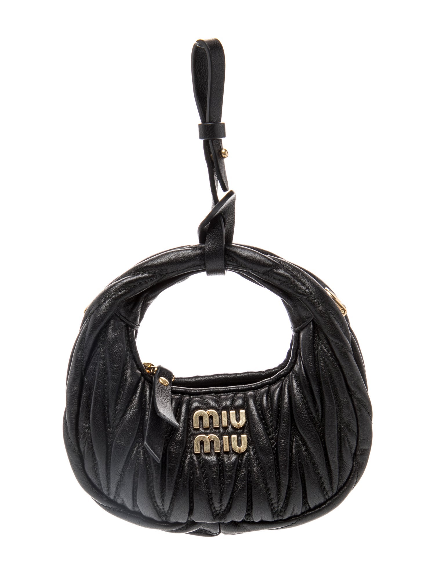 Miu Miu Leather Wander Matelasse Nappa Leather mini hobo