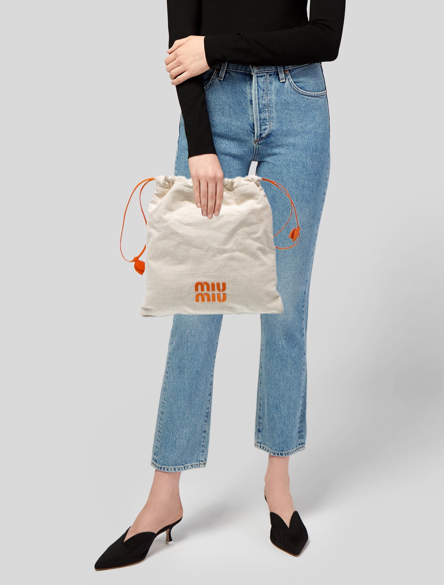 Miu Miu Canvas canvas drawstring shoulder bag