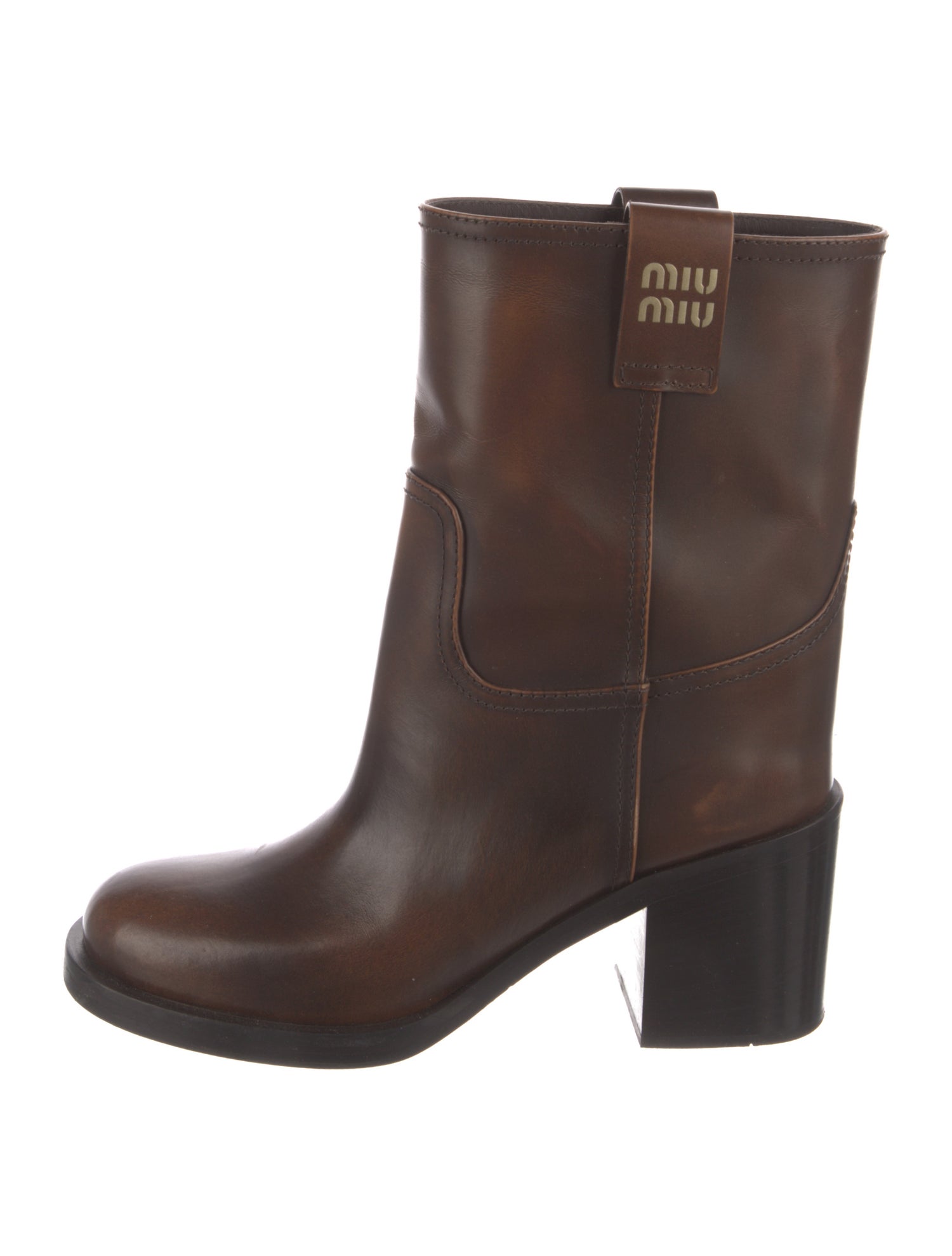 Miu Miu Leather Rain Boots