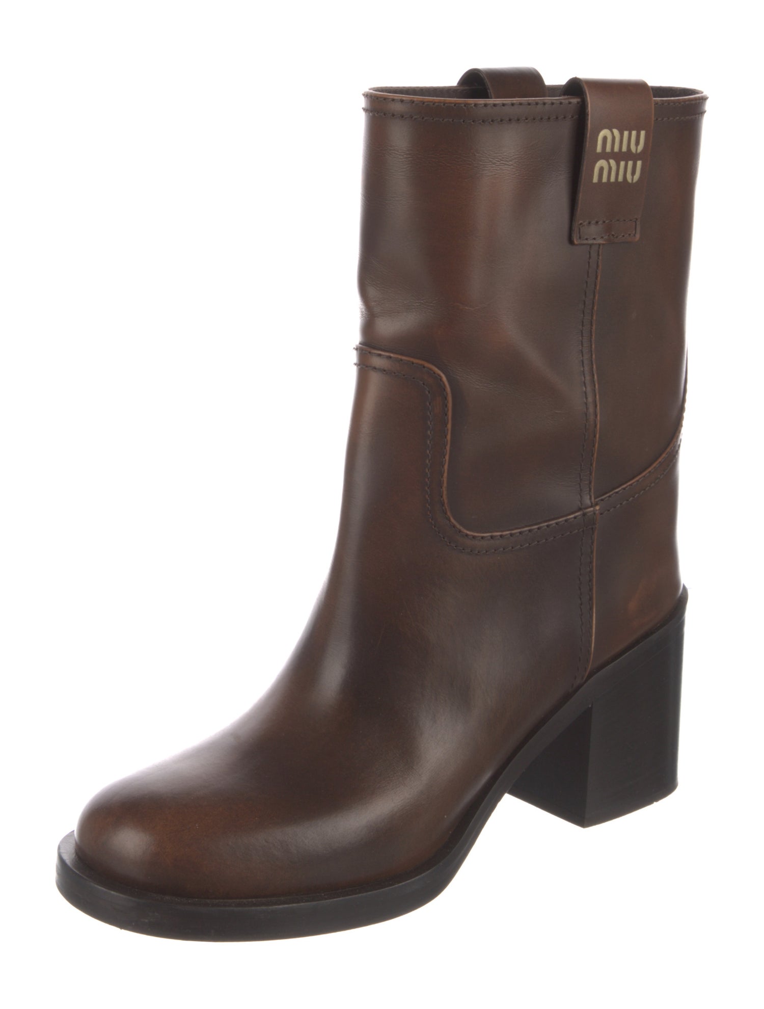 Miu Miu Leather Rain Boots