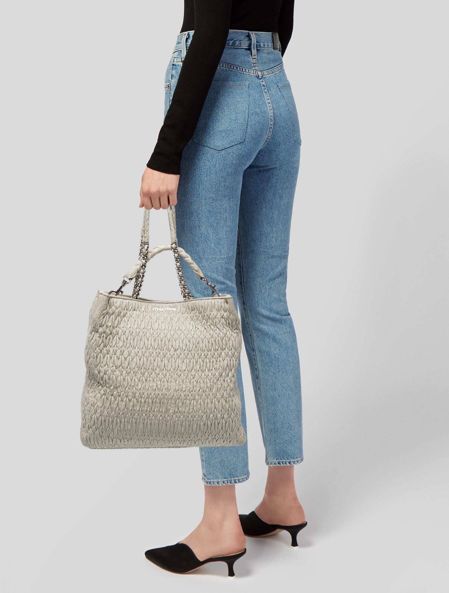 Miu Miu Leather Bucket Bag