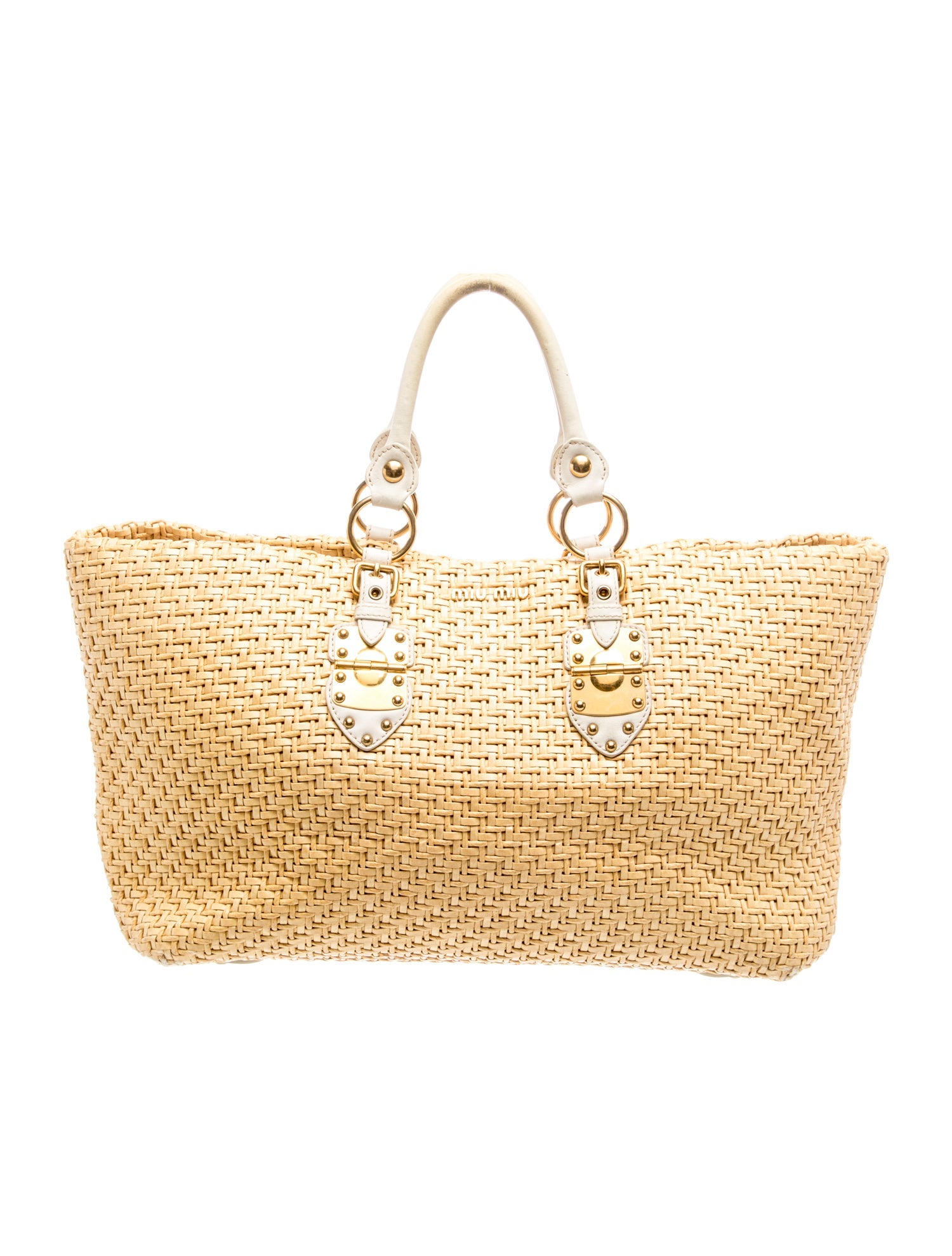 Miu Miu Raffia Shoulder Bag