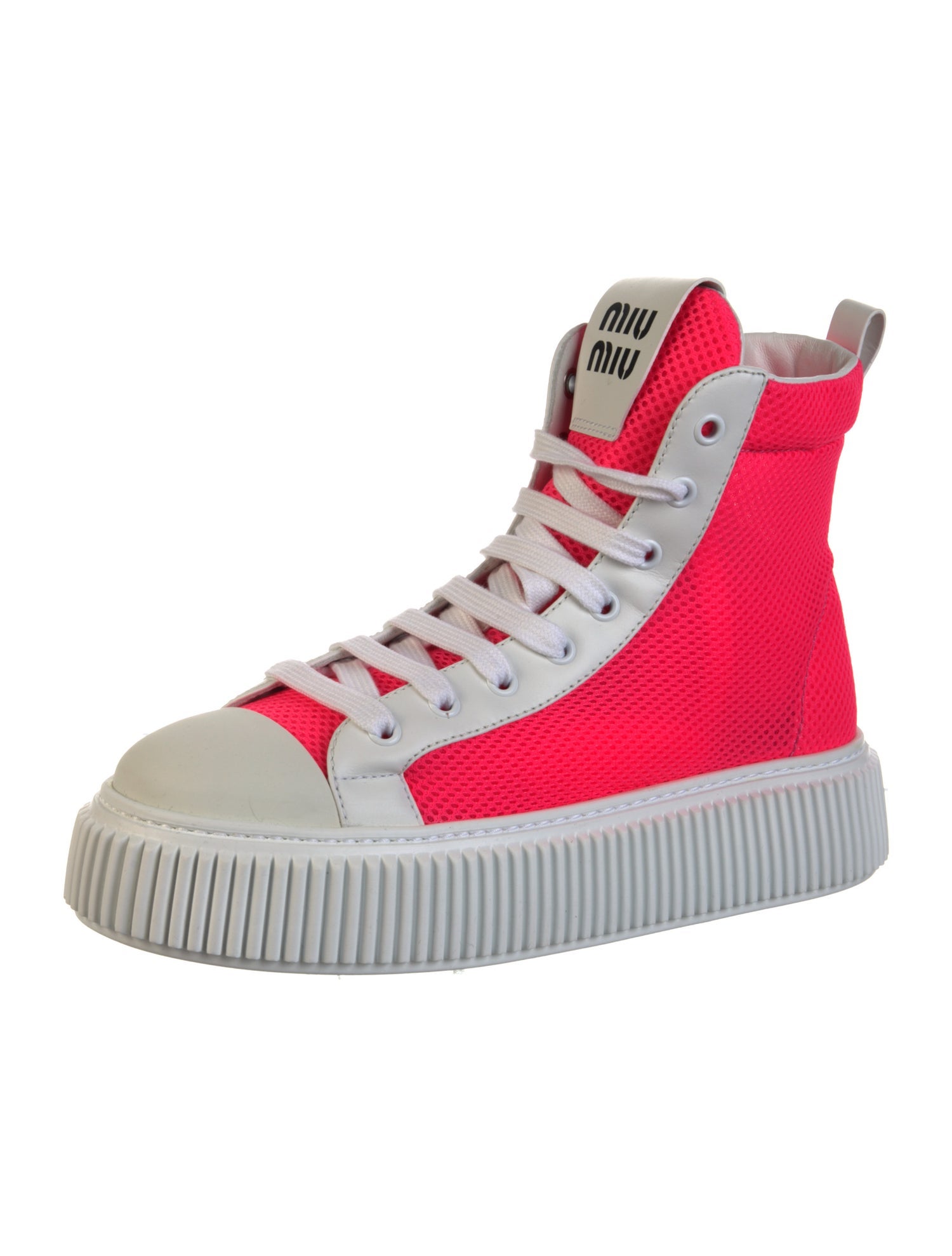 Miu Miu Mesh Colorblock Pattern Sneakers