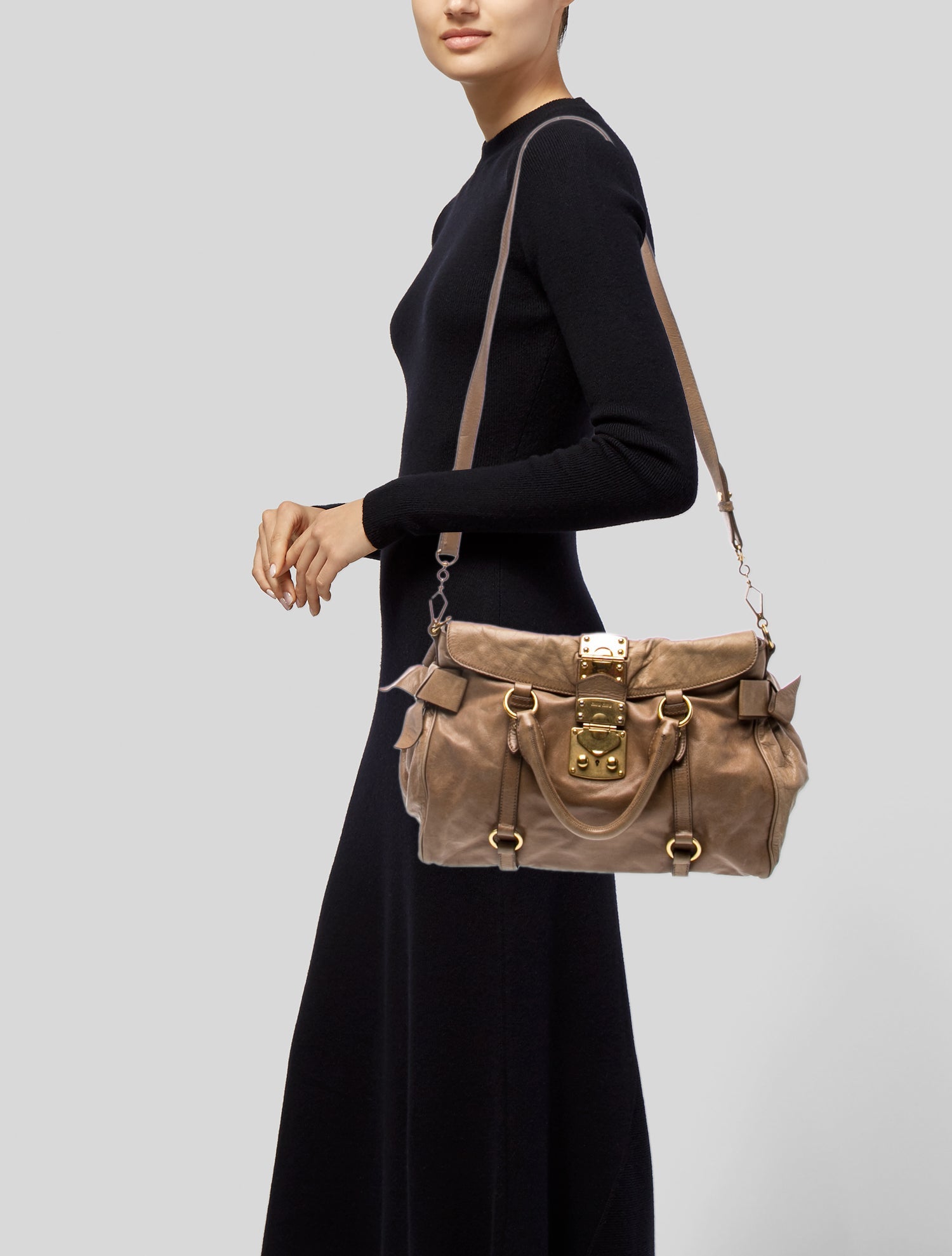 Miu Miu Leather Leather Bow Bag