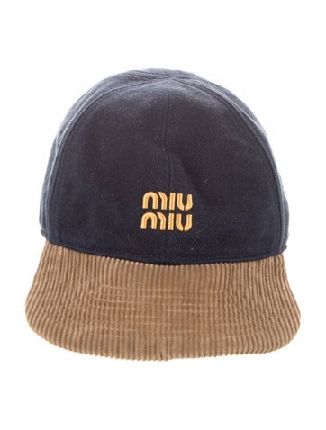 Pre-owned Miu Miu Cotton Baseball Cap In Multi