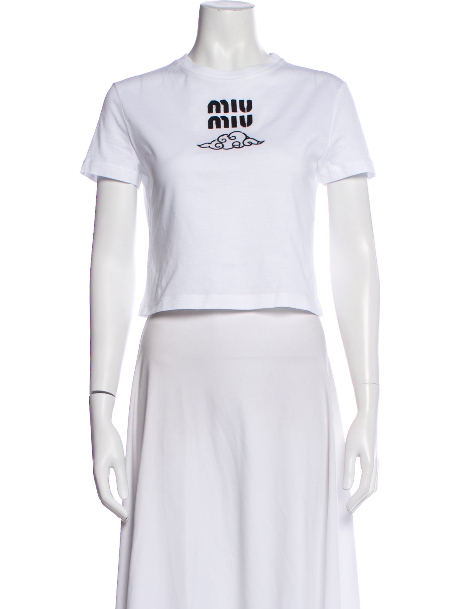 Miu Miu 2024 Graphic Print Crop Top w/ Tags