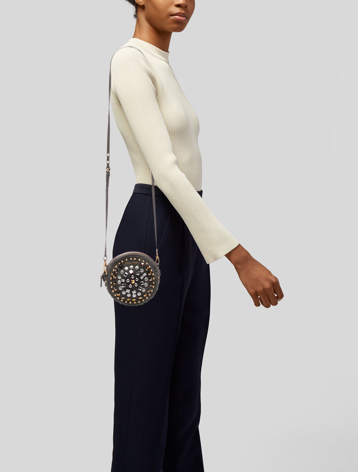 Miu Miu Suede Crossbody Bag