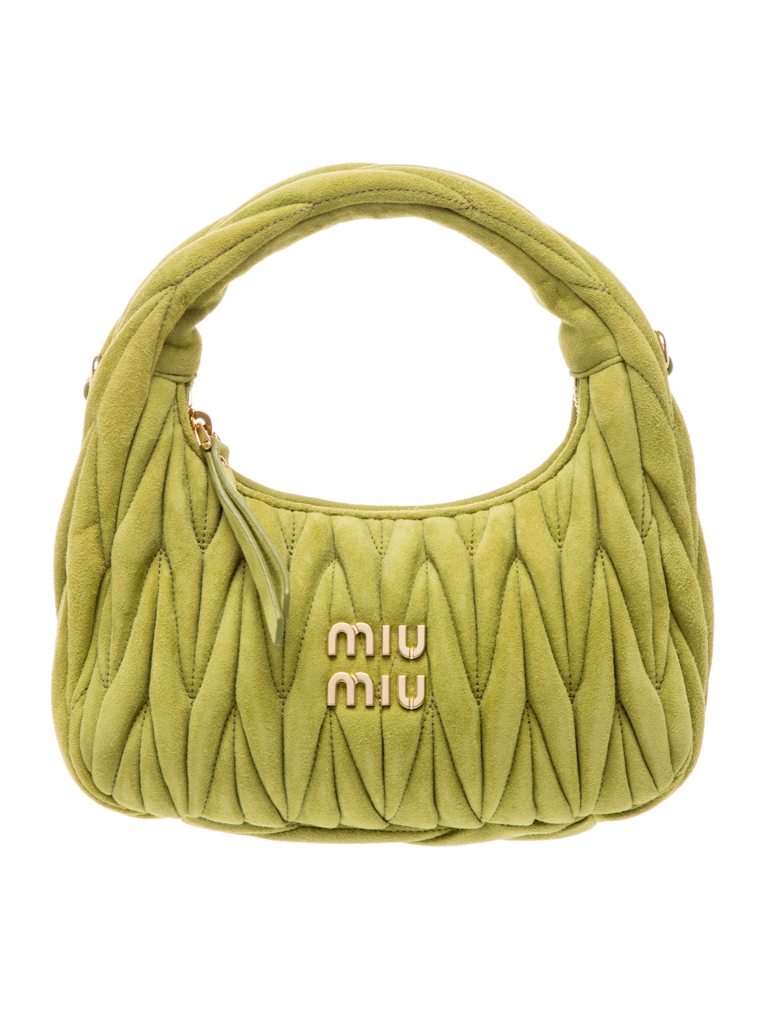 Miu Miu Suede Suede Matelasse handle bag