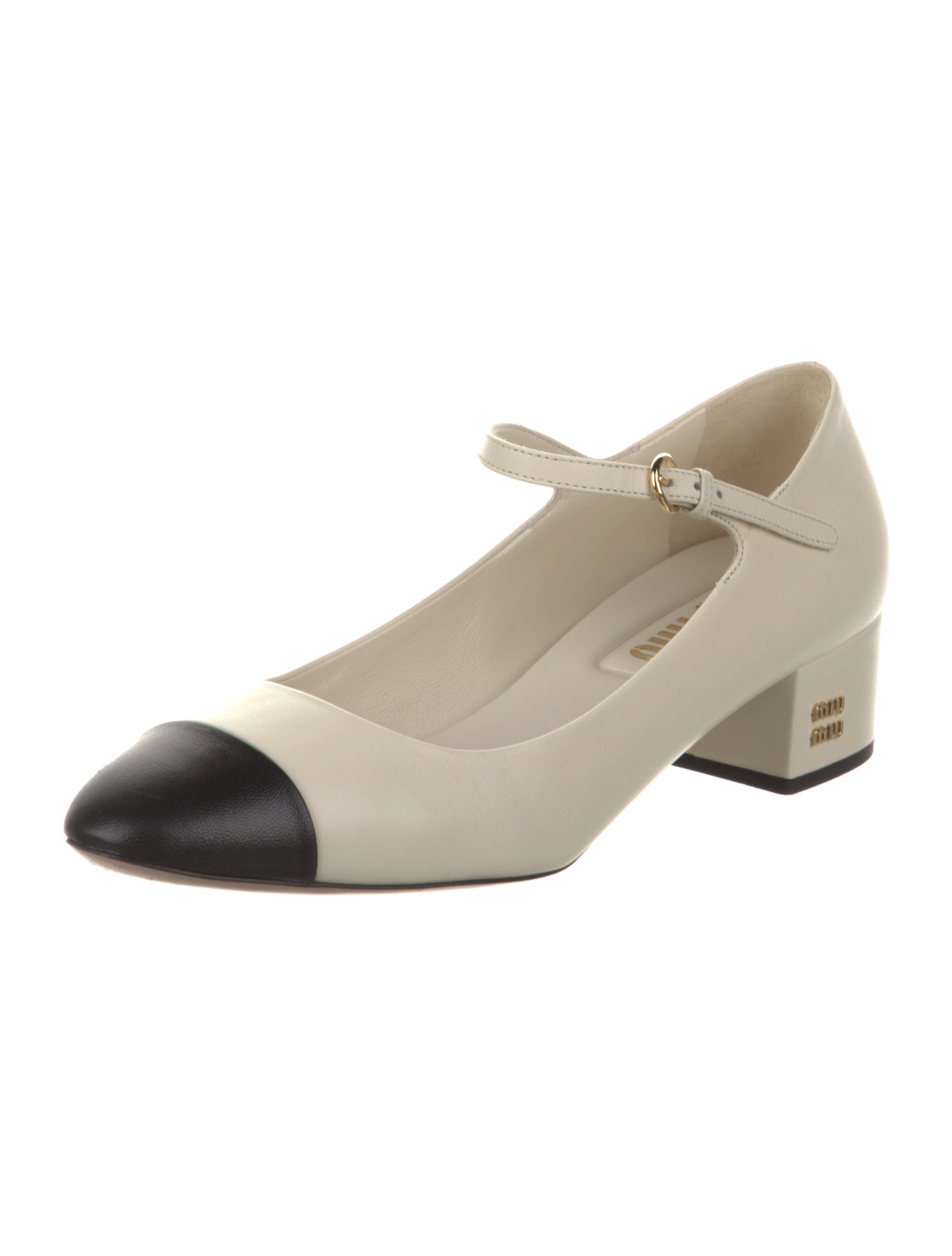 Miu Miu Leather Colorblock Pattern Pumps