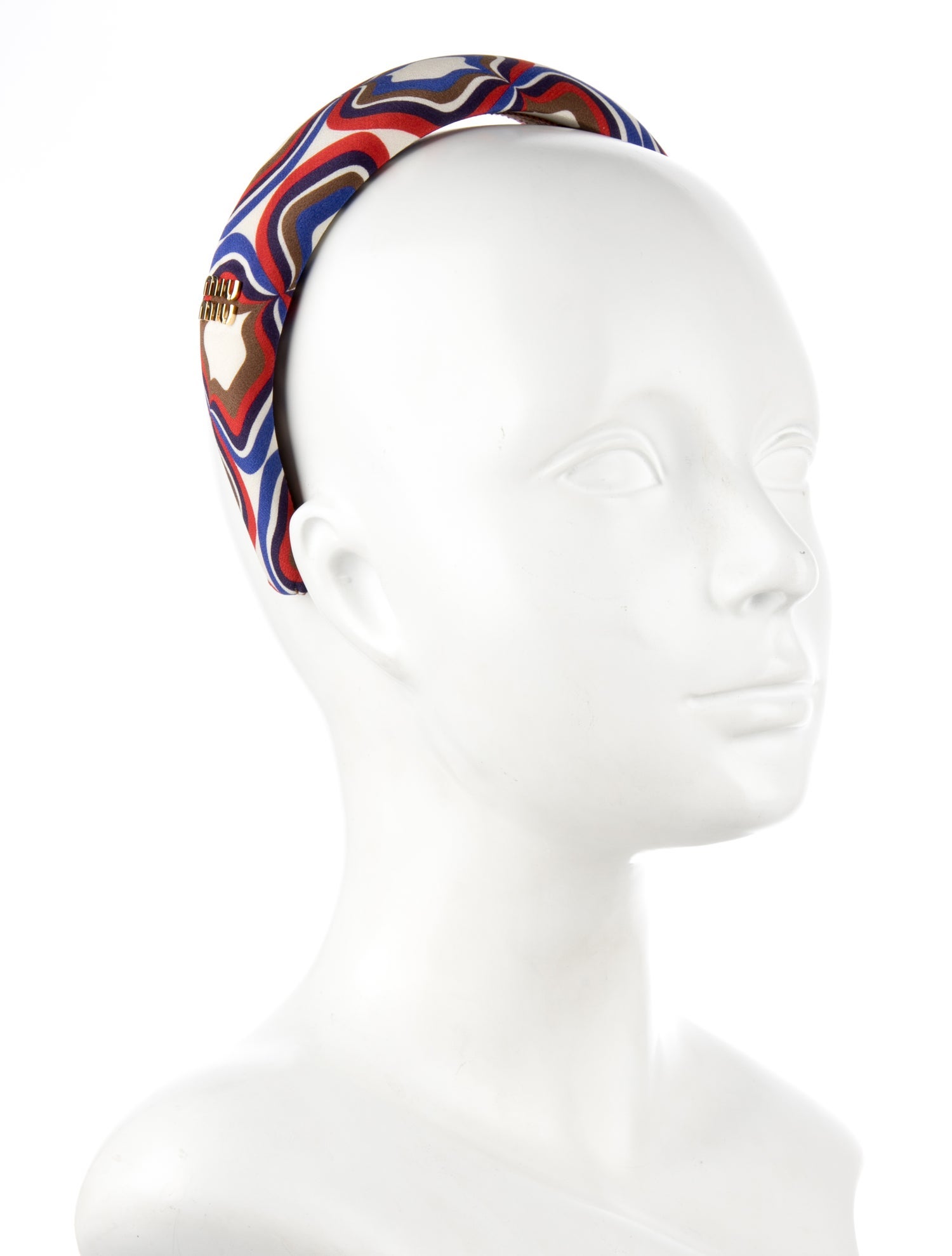 Miu Miu Printed Logo Headband w/Tags