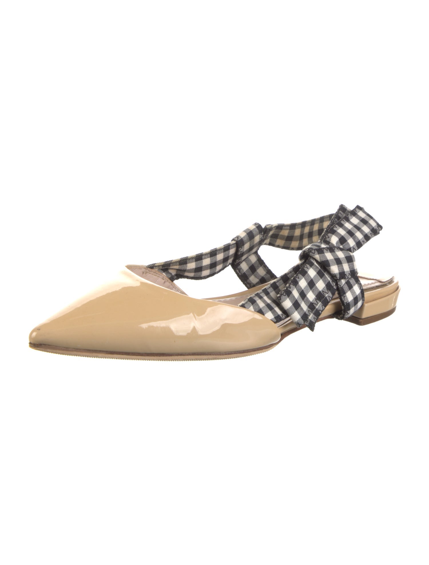 Miu Miu Patent Leather Slingback Flats