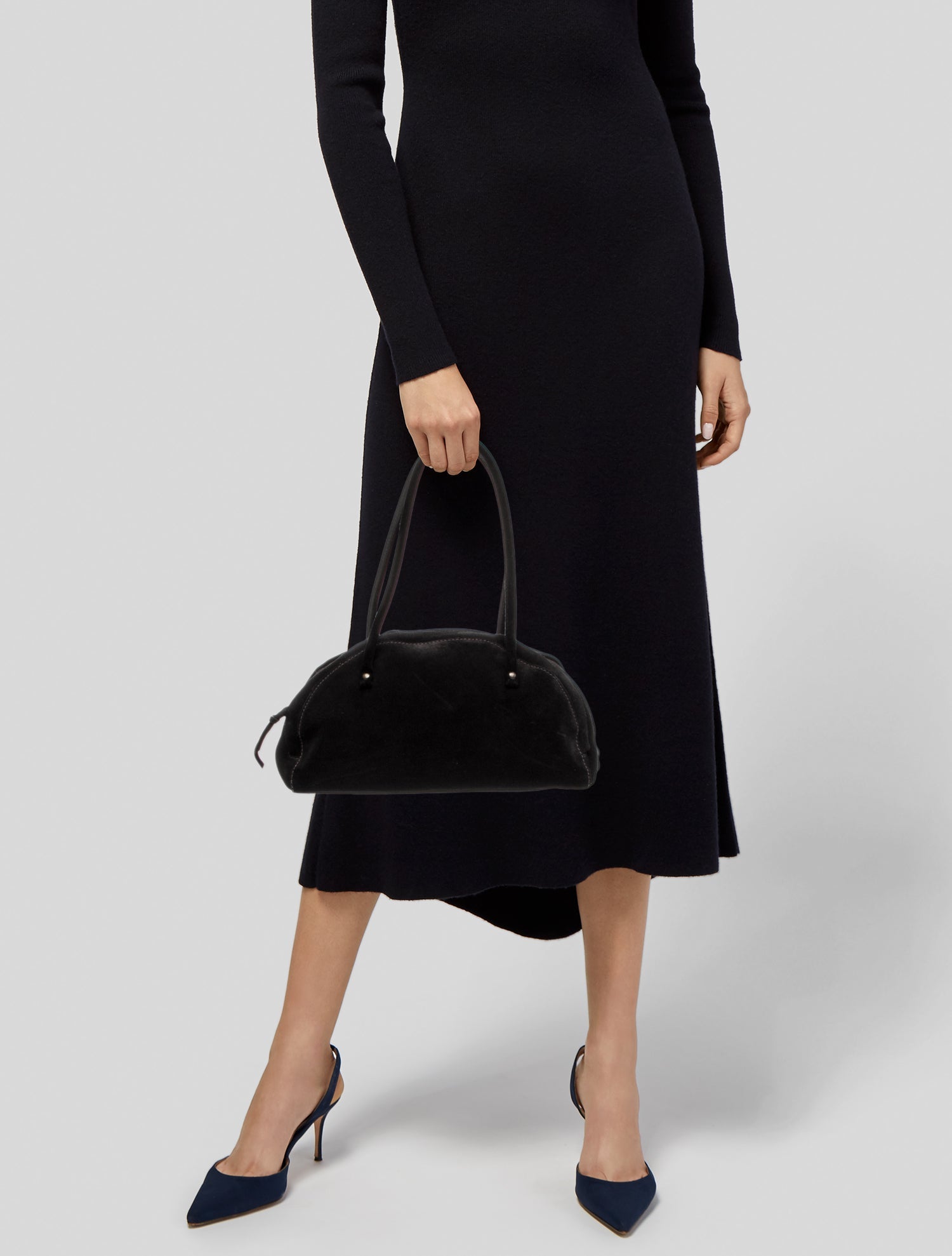 Miu Miu Suede Shoulder Bag Vintage - Black Shoulder Bags, Handbags
