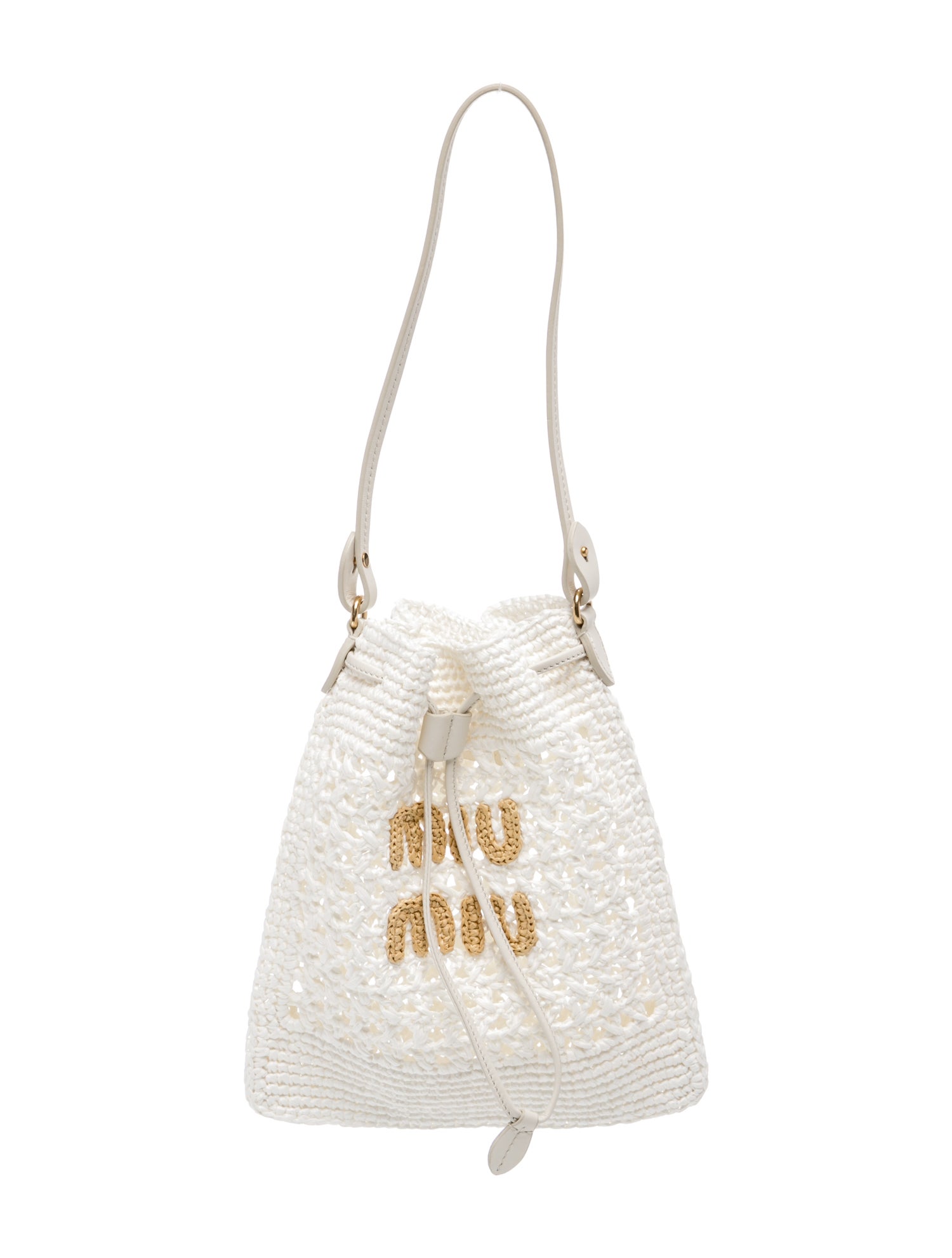 Miu Miu Raffia Top Handle Bag