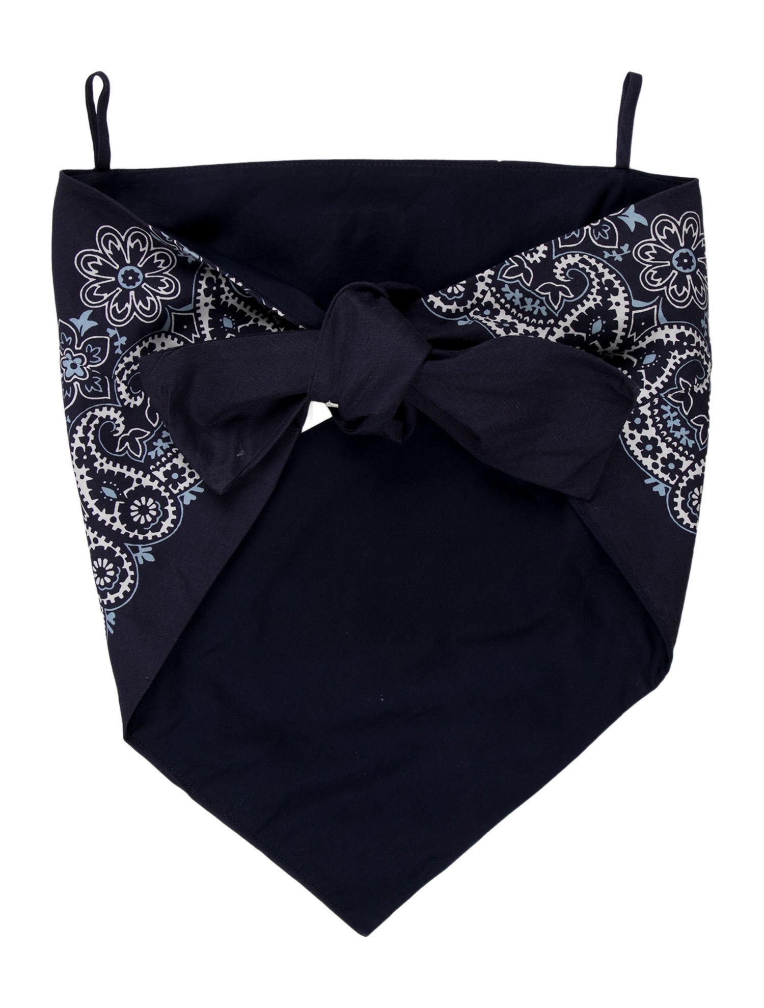 Miu Miu 2025 Printed Poplin Bandana Crop Top Top