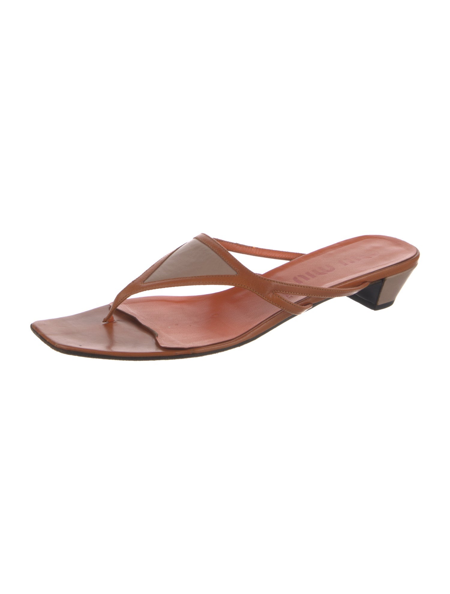 Miu Miu Leather Slides