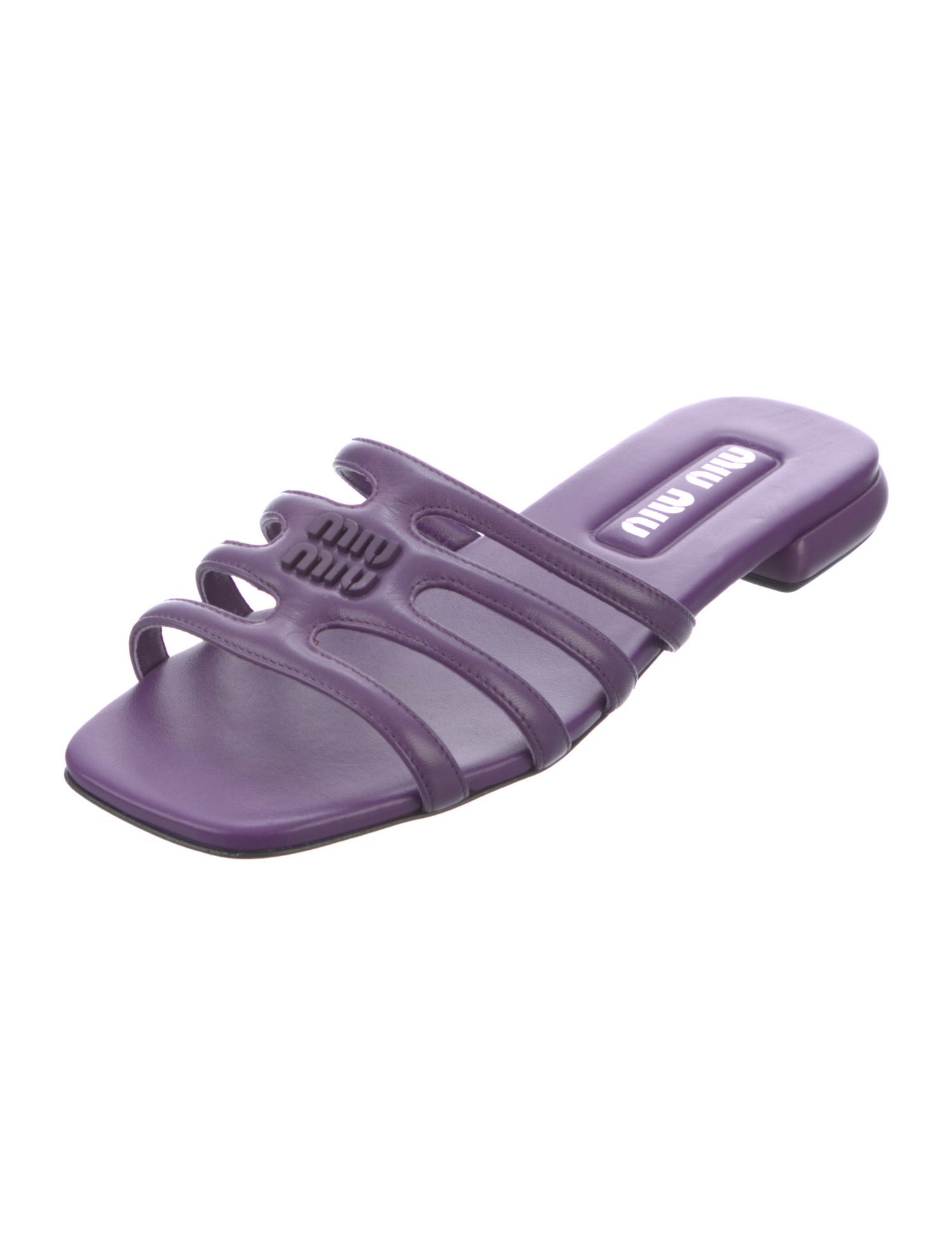 Miu Miu Leather Slides