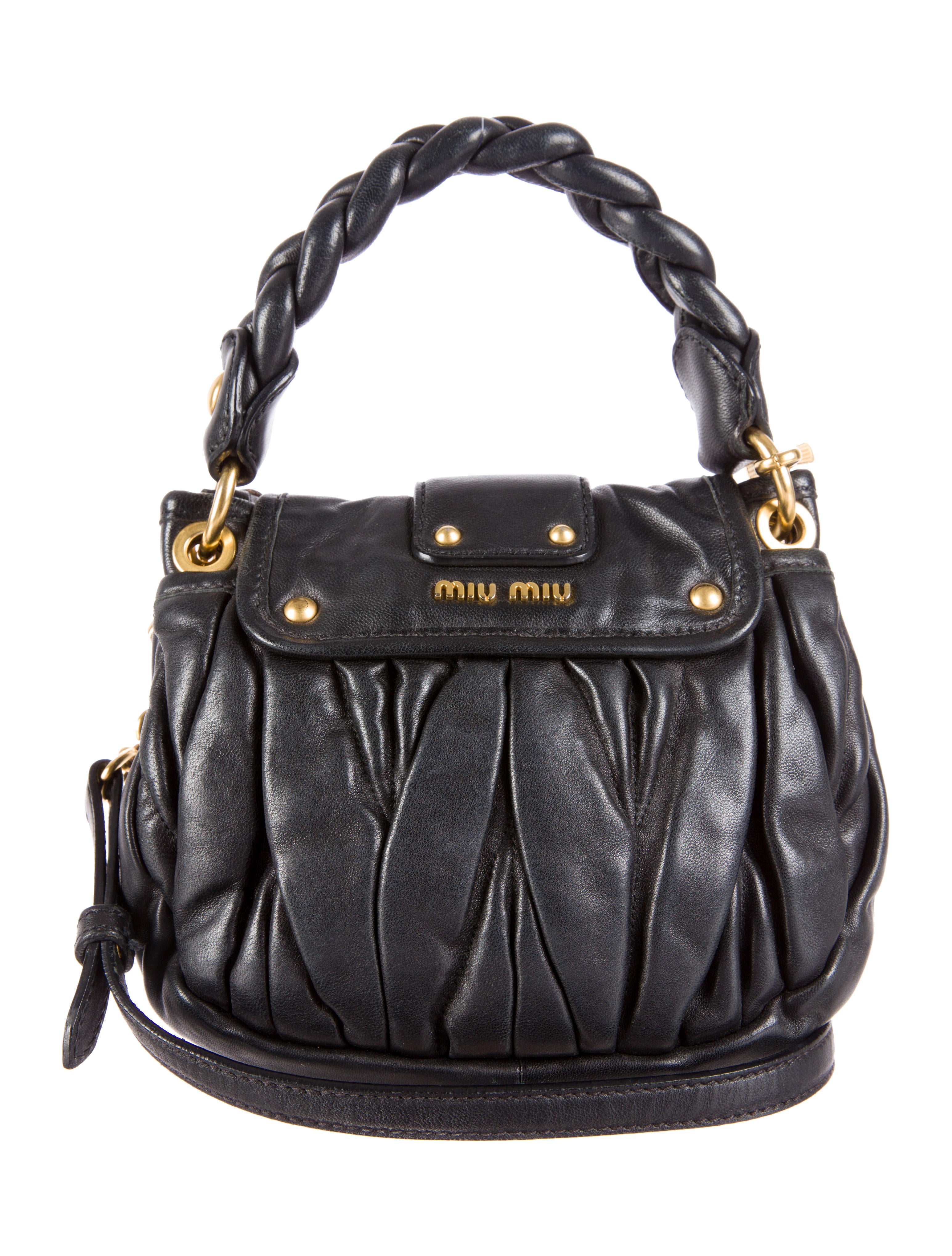 Miu Miu Dual Compartment Leather Crossbody Bag Handbags MIU34064