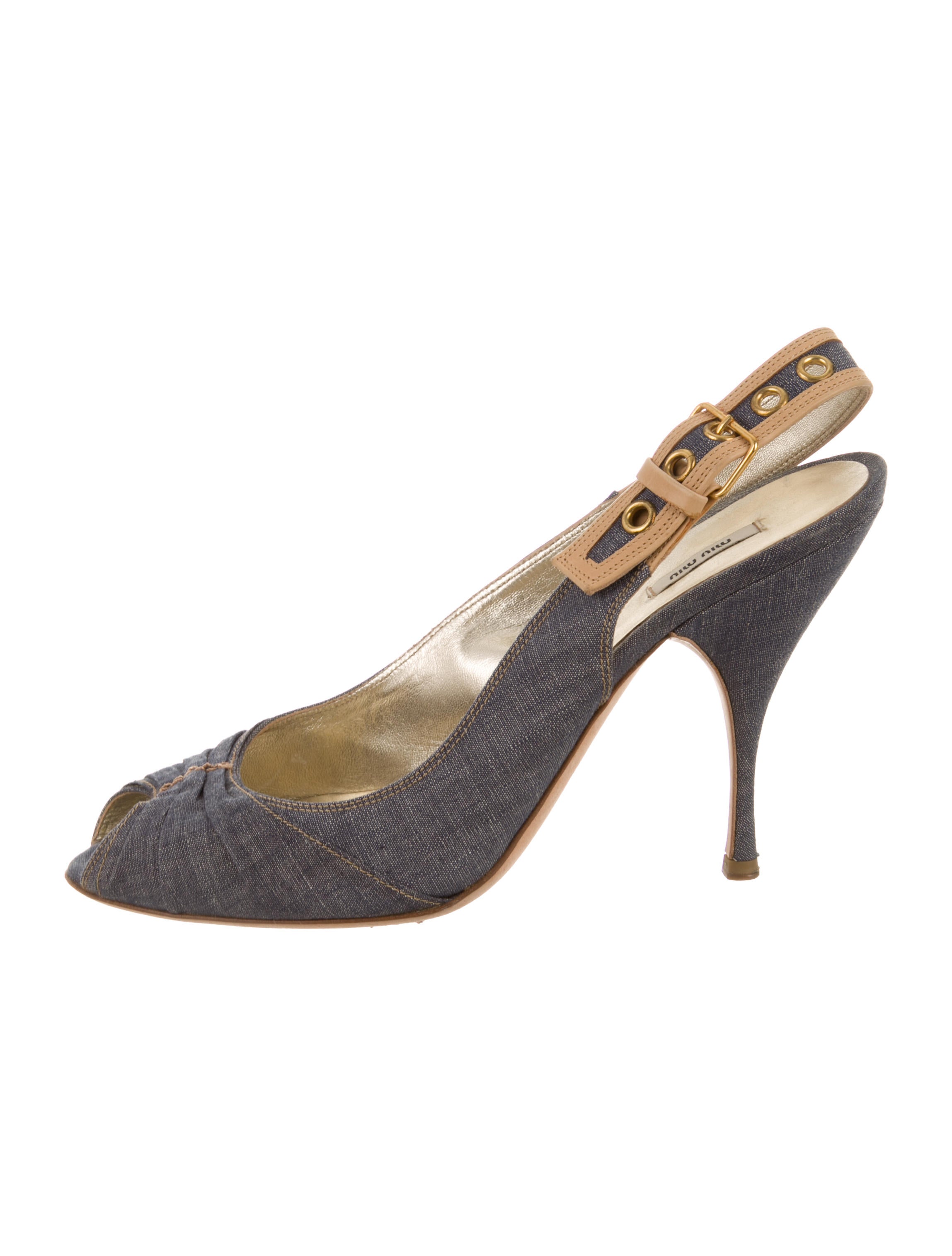 Miu Miu Denim Slingbacks miu miu denim slingback sandals shoes miu38900 the Miu Miu Denim Slingbacks miu miu denim slingback sandals shoes miu38900 the