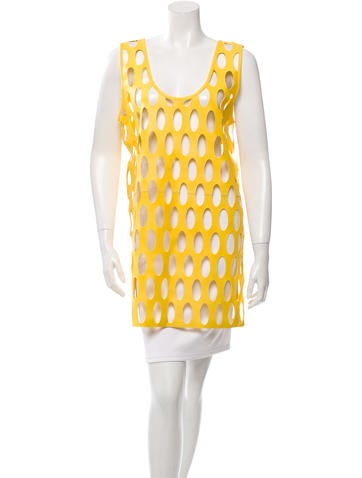 Miu Miu Laser Cut Leather Tunic