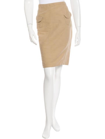 Miu Miu Textured Pencil Skirt