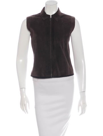 Miu Miu Suede Zip Front Vest