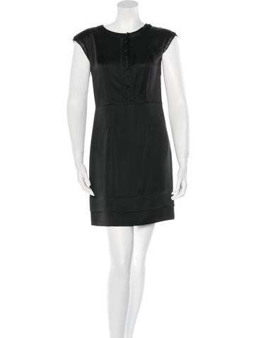 Miu Miu Mesh-Trimmed Mini Dress