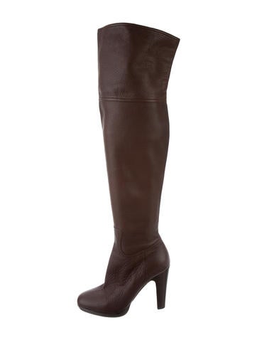 Miu Miu Leather Over-The-Knee Boots