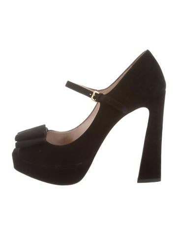 Miu Miu Suede Platform Pumps