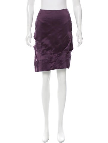 Miu Miu Silk Knee-Length Skirt